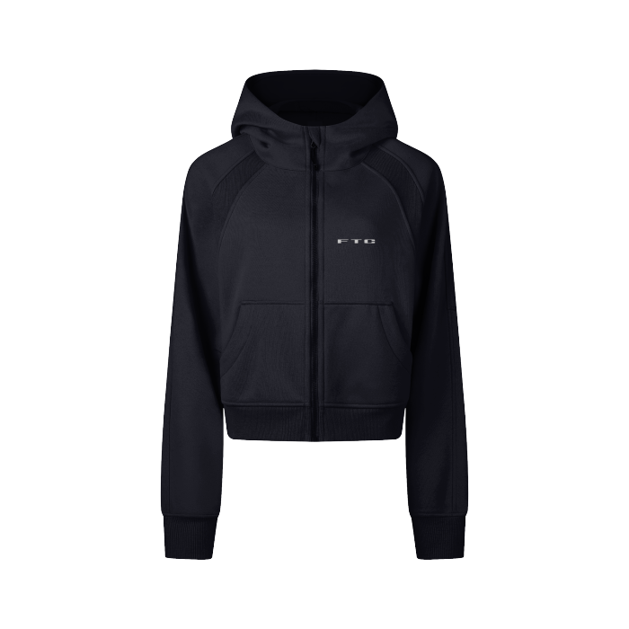 Signature Cropped Zip Hoodie (With Pockets) – From the Cross