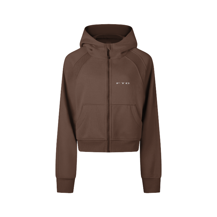 Signature Cropped Zip Hoodie (With Pockets) – From the Cross