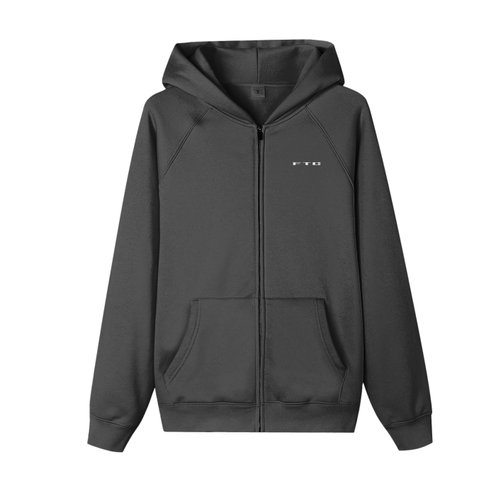 トップス 90 Logo Far Zip Hoodie Charcoal OG MARK LOGO CHARCOAL GRAY ZIP HOODIE – H-Street Skateboards